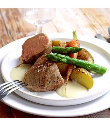 Filet mignon poché au lait de sauge