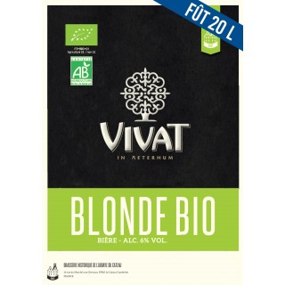 Fût VIVAT Blonde BIO (20L) - La plus bio de toutes les crafts beers !